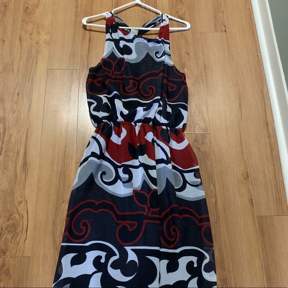 Halter neck mid-length dress - Picture 2 of 9